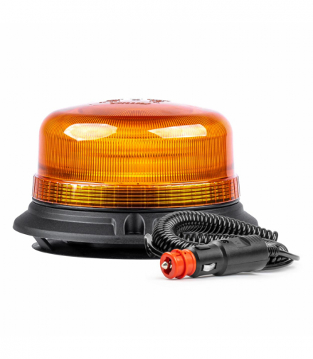 Lampa ostrzegawcza błyskowa kogut 36 LED magnes R65 R10 12V 24V W03m AMiO 02295