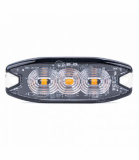 Lampa błyskowa ostrzegawcza płaska 3 LED R65 R10 12-24V AMiO 02297