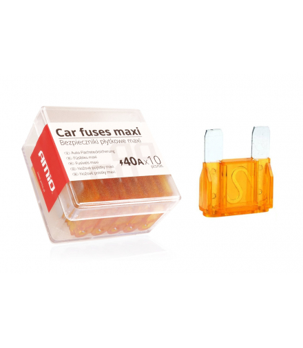 Bezpieczniki samochodowe MAXI pudełko 10 szt 40A AMiO 02326