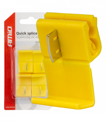 Szybkozłączki elektryczne 04-6mm2 24A 4 szt. blister AMiO 02342