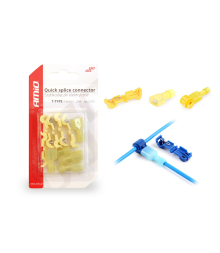Szybkozłączki elektryczne Typ-T 04-6mm2 24A 5 szt. AMiO 02345