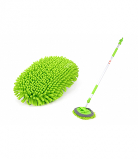 Szczotka teleskopowa z mikrofibrą przepływowa do mycia samochodu 145-247 cm AMiO 02399