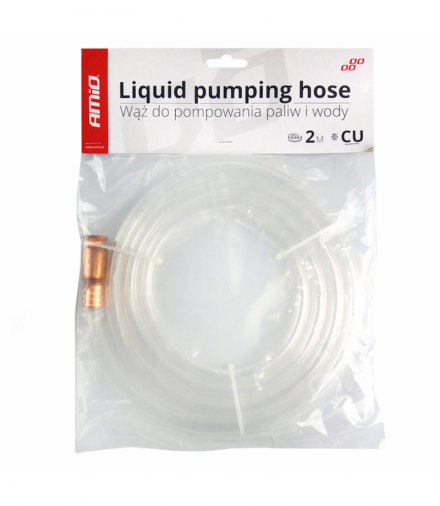 Wąż samozasysający do spuszczania paliwa wody cieczy AMiO 02405