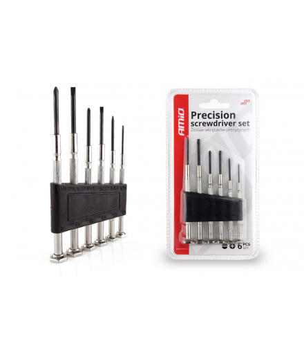 Śrubokręty zestaw wkrętaków śrubokrętów precyzyjnych 6 szt. AMiO 02408