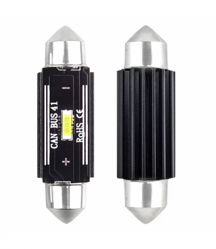 Żarówki LED CANBUS 1860 1SMD UltraBright Festoon C5W C10W C3W 41mm White 12V 24V AMiO 02444