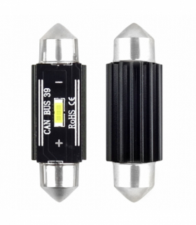 Żarówki LED CANBUS 1860 1SMD UltraBright Festoon C5W C10W C3W 39mm White 12V 24V AMiO 02443