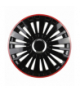 Kołpak samochodowy Falcon 15" cali czarny z czerwonym rantem Leoplast L58281