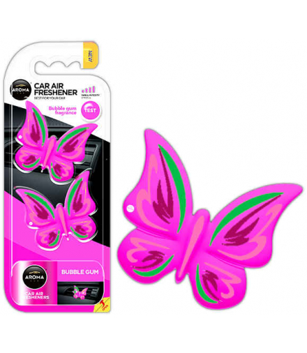 Odświeżacz powietrza AROMA FANCY SHAPES BUTTERFLY Bubble Gum Aroma Car A83533