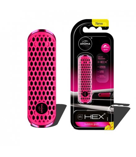 Odświeżacz powietrza AROMA FANCY SHAPES POLYMER HEX Bubble Gum Aroma Car A83582