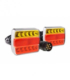 Zestaw świateł LED do przyczepki na magnes 12V AMiO 02141