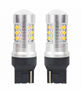 Żarówki LED CANBUS 3030 24SMD T20 WY21W Pomarańczowa Amber 12V 24V AMiO 02393
