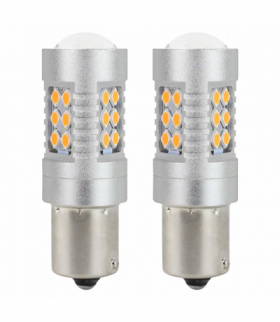 Żarówki LED CANBUS BAU15S PY21W Pomarańczowa Amber 12V 24V AMiO 02580