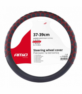 Pokrowiec nakładka na kierownicę samochodową M 37-39cm SWC-24-M AMiO 02560