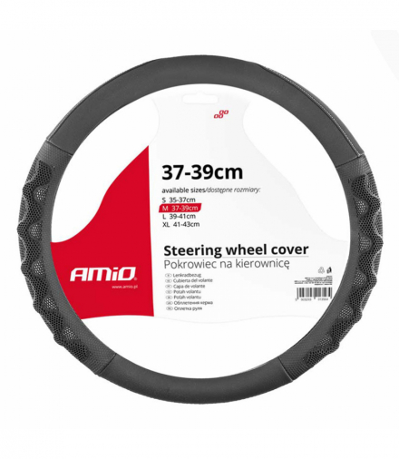 Pokrowiec nakładka na kierownicę samochodową M 37-39cm SWC-26-M AMiO 02563