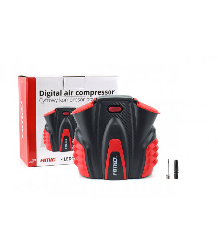 Kompresor samochodowy cyfrowy LED LCD 12V ACOMP-16 AMiO 02641