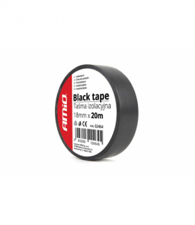 Taśma izolacyjna szkot czarna PCV 18mm x 20m AMiO 02464