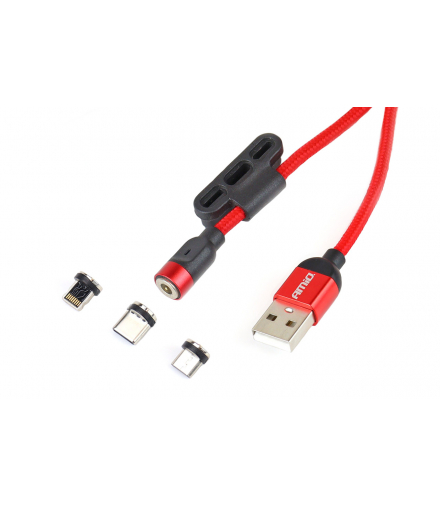 Kabel USB magnetyczny 3w1 na Lightning USB-C micro USB 1 m UC-8 AMiO 02522