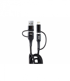 Kabel USB USB-C 3w1 iphone Lightning USB USB-C 1m UC-15 AMiO 02547