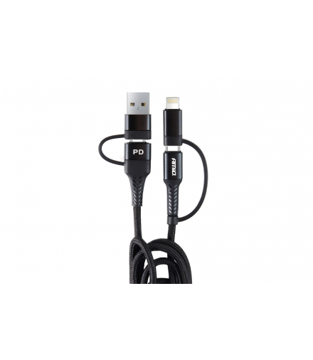 Kabel USB USB-C 3w1 iphone Lightning USB USB-C 1m UC-15 AMiO 02547