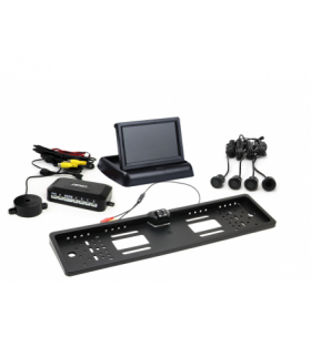 Zestaw czujników parkowania TFT02 4,3" z kamerą HD-402-LED 4 sensory czarne "GOLD" AMiO 02702