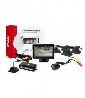 Zestaw czujników parkowania TFT01 4,3" z kamerą HD-301-IR 4 sensory czarne Truck AMiO 02723