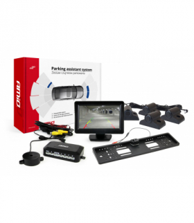 Zestaw czujników parkowania TFT01 4,3" z kamerą HD-402-LED 4 sensory czarne Truck AMiO 02729