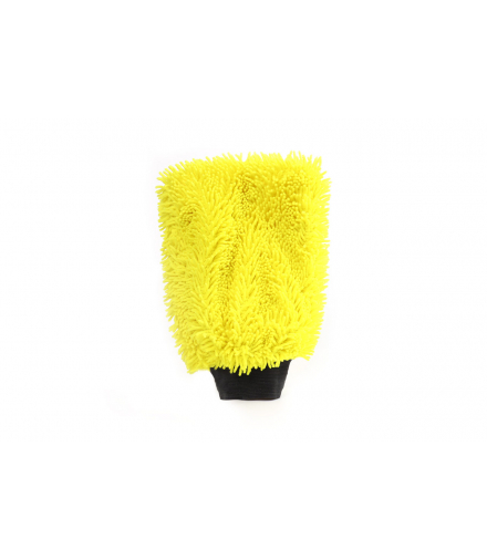 Rękawica do mycia samochodu z mikrofibry żółta 23x17 cm AMiO 02517