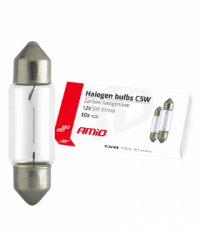 Żarówki halogenowe C5W Festoon 31mm 12V 10 szt. AMiO 02553