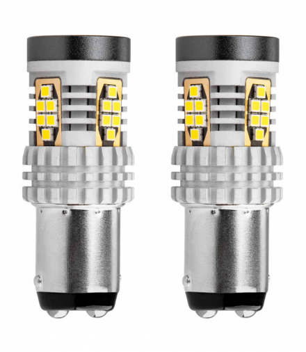 Żarówki LED CANBUS 3020 24SMD 1157 BAY15D P21/5W White 12V 24V AMiO 02798
