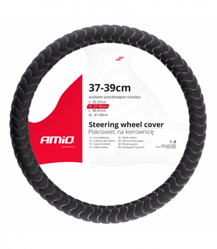 Pokrowiec nakładka na kierownicę samochodową M 37-39cm SWC-32-M AMiO 02805