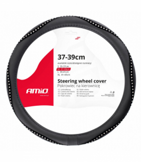 Pokrowiec nakładka na kierownicę samochodową M 37-39cm SWC-34-M AMiO 02807