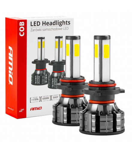 Żarówki samochodowe LED seria COB HB4 6500K AMiO 02847