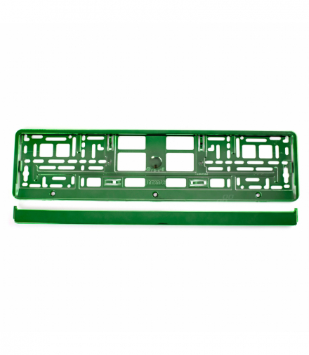 Ramka tablicy rejestracyjnej metalizowana zielona AMiO 03178
