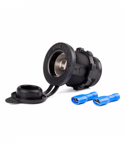 Dodatkowe gniazdo zasilania do zabudowy 12V 24V MOD-01 AMiO 02851