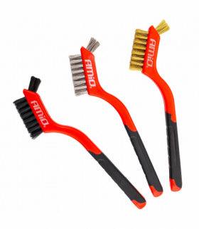 Szczotki druciane zestaw komplet 3 szt. AMiO 02827