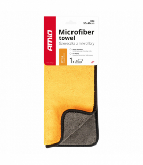 Ściereczka ręcznik do osuszania samochodu mikrofibra 30x40 cm 600g/sqm AMiO 02868