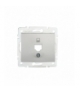 DOMO 01-1399-043 srebrny Adapter gniazdo komputerowe pojedyncze, (RJ45Ca Jack), bez gniazda Kanlux 25922