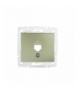 DOMO 01-1399-050 szampański Adapter gniazdo komputerowe pojedyncze, (RJ45Ca Jack), bez gniazda Kanlux 25925