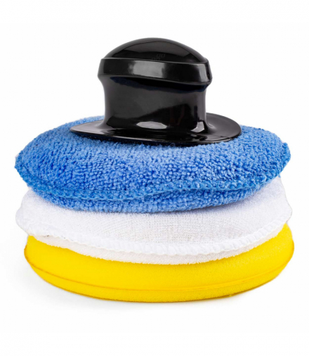 Zestaw gąbek czyszczących gąbki polerskie 3 x 125 mm AMiO 02904