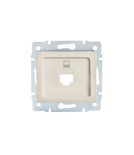 LOGI 02-1399-003 kremowy Adapter gniazdo komputerowe pojedyncze, (RJ45 Jack), bez gniazda Kanlux 25927