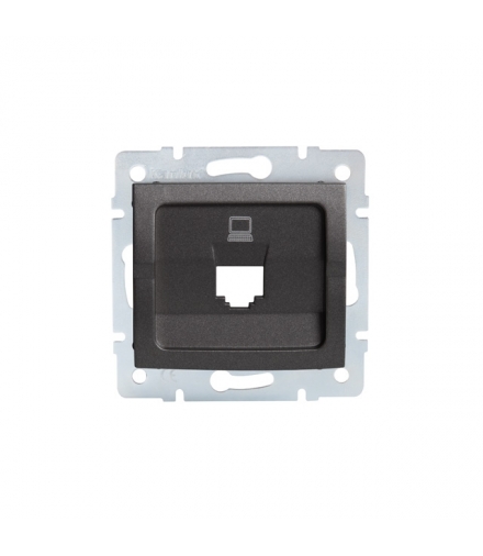 LOGI 02-1399-041 grafit Adapter gniazdo komputerowe pojedyncze, (RJ45 Jack), bez gniazda Kanlux 25929