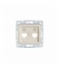 LOGI 02-1419-003 kremowy Adapter gniazdo komputerowe podwójne niezależne, (2x RJ45 Jack), bez gniazda Kanlux 25937