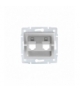 LOGI 02-1419-043 srebrny Adapter gniazdo komputerowe podwójne niezależne, (2x RJ45 Jack), bez gniazda Kanlux 25938