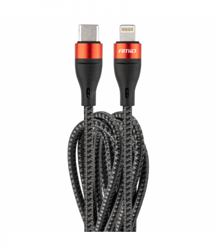 Kabel UC-19 USB-C + Lightning iphone 200 cm FullLINK AMiO 02931