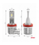 Żarówki samochodowe LED seria X1 H8 H9 H11 6500K AMiO 02967