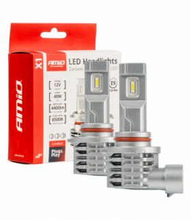 Żarówki samochodowe LED seria X1 HB3 9005/HIR1 9011/H10 6500K Canbus AMiO 02968