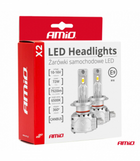 Żarówki samochodowe LED seria X2 H3 6500K Canbus AMiO 02971