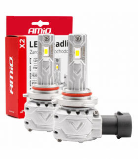Żarówki samochodowe LED seria X2 HB3 9005/HIR1 9011/H10 6500K Canbus AMiO 02975
