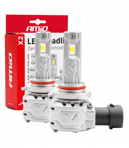 Żarówki samochodowe LED seria X2 HB4 9006 6500K Canbus AMiO 02976