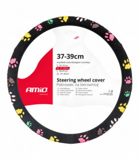 Pokrowiec nakładka na kierownicę samochodową M 37-39cm SWC-45-M AMiO 02986